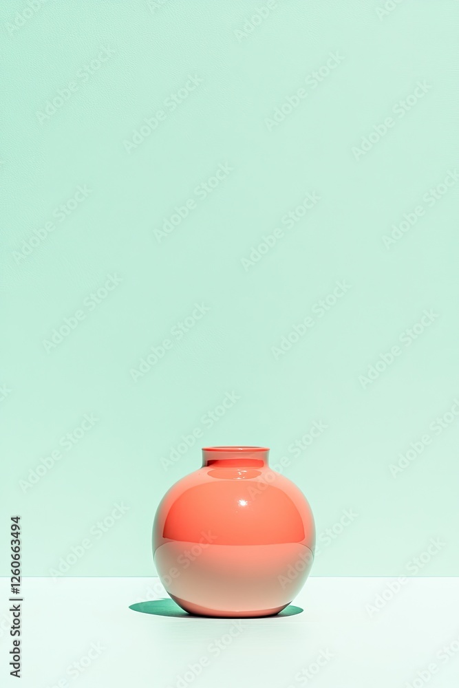 image of vibrant pink minimalist object against contrasting pale background image of vibrant pink minimalist object against contrasting pale background