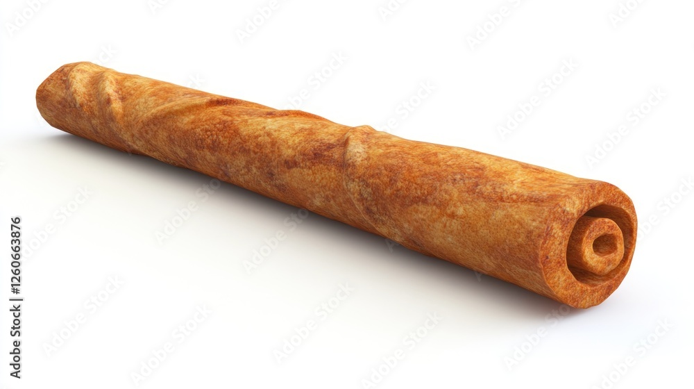 Dog treat, roll shape, isolated on white background. Possible use Pet food advertisement Dog treat, roll shape, isolated on white background. Possible use Pet food advertisement