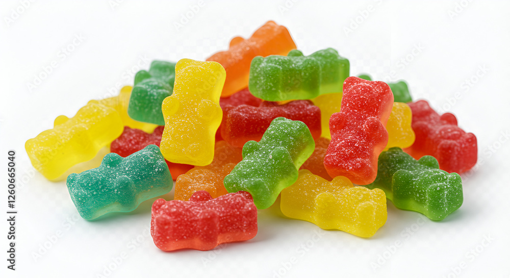 A colorful collection of gummy bears isolated on a transparent background, showcasing vibrant hues and playful shapes. A colorful collection of gummy bears isolated on a transparent background, showcasing vibrant hues and playful shapes.