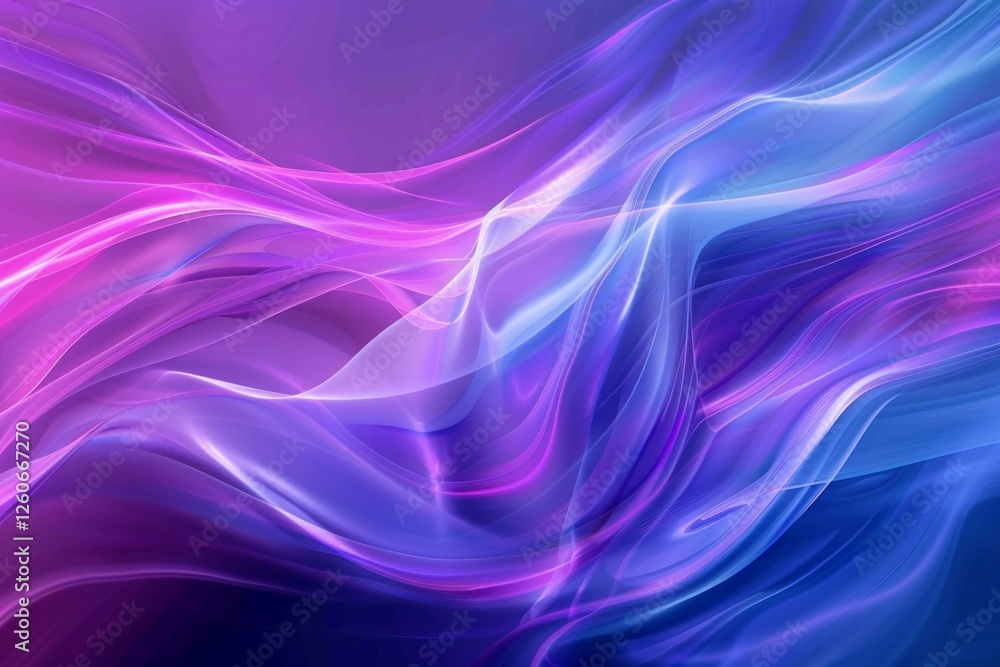 A dynamic drapery background with flowing abstract shapes, vibrant gradients of blue and purple, soft lighting creating depth and shadows. Neural network ai generated A dynamic drapery background with flowing abstract shapes, vibrant gradients of blue and purple, soft lighting creating depth and shadows. Neural network ai generated
