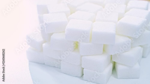 Wallpaper Mural High angle view rotation of sugar lumpy close-up Torontodigital.ca