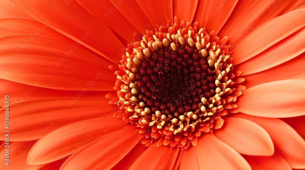 Vibrant Orange Gerbera Daisy Close Up Macro Flower Vibrant Orange Gerbera Daisy Close Up Macro Flower