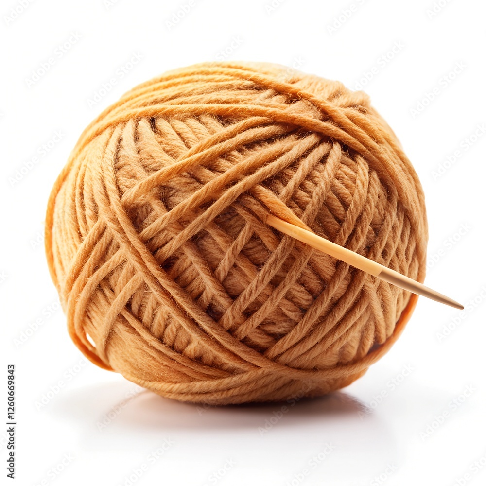 Ball of yarn isolated on white background. Woolen skeins of thread.
Ball of yarn isolated on white background. Woolen skeins of thread.