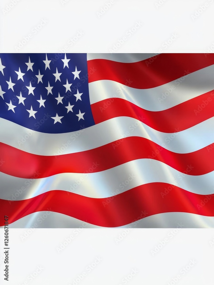 Obraz premium Red, White, and Blue Flag with Stars: A Symbol of Unity, Freedom, and Pride
