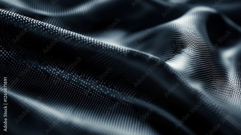Naklejka premium Abstract Halftone Black Waves Background
