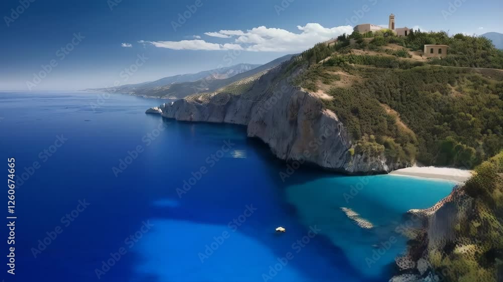 Aerial view of a mediterranean coast Aerial view of a mediterranean coast