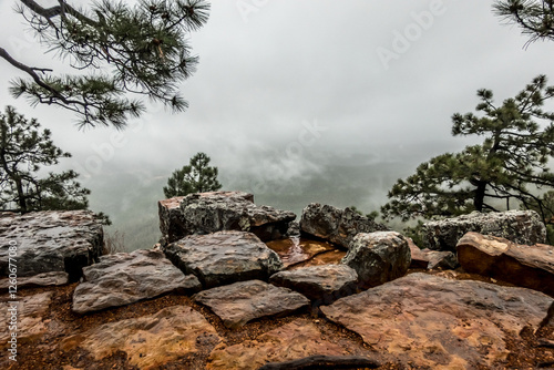 The Mogollon Rim mountain range in Tonto National Forest. Near Payson, Gila County, Arizona USA photo