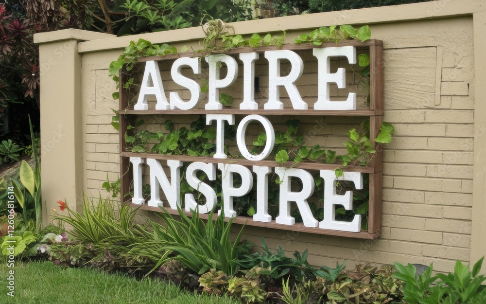 Obraz premium A decorative outdoor sign reading