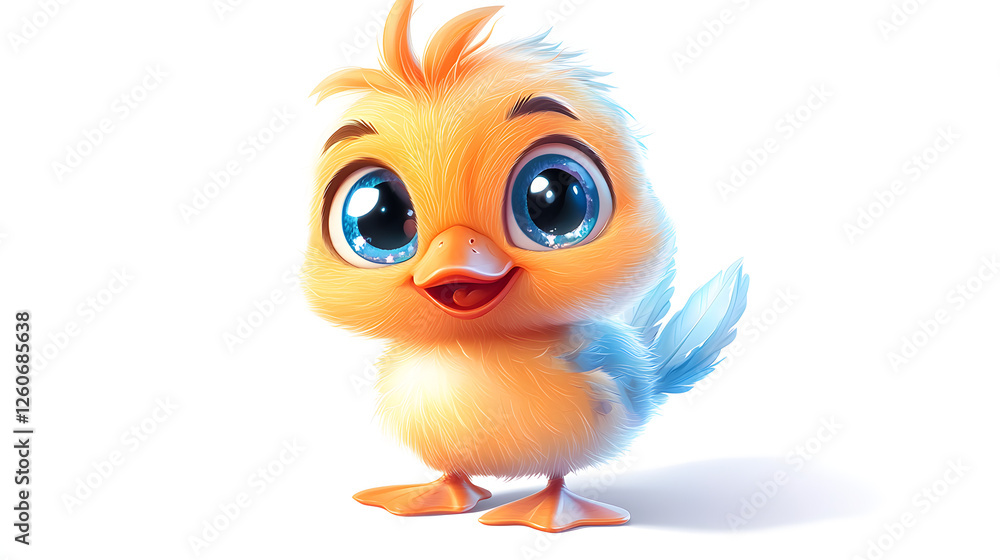 Adorable Baby Duckling Illustration