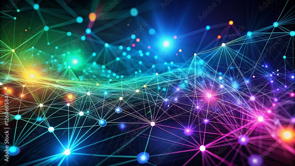 Obraz premium Generative AI Technology: Futuristic Data Processing & Neural Networks