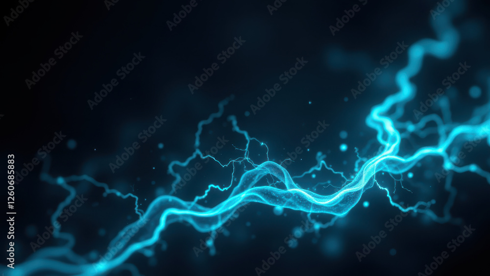 Vagus Nerve Stimulation with blue electrical current flowing through the network. Vagus Nerve Stimulation with blue electrical current flowing through the network.