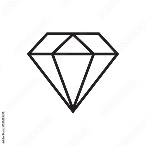 Diamond icon, diamond logo design template.