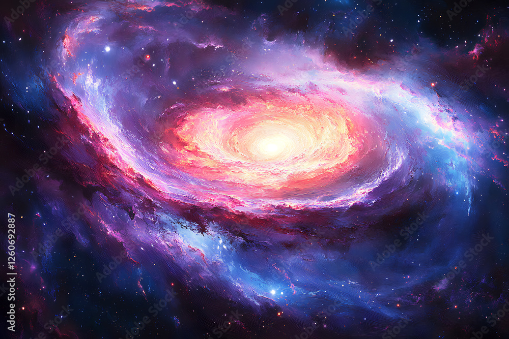 Obraz premium Swirling Cosmic Galaxy