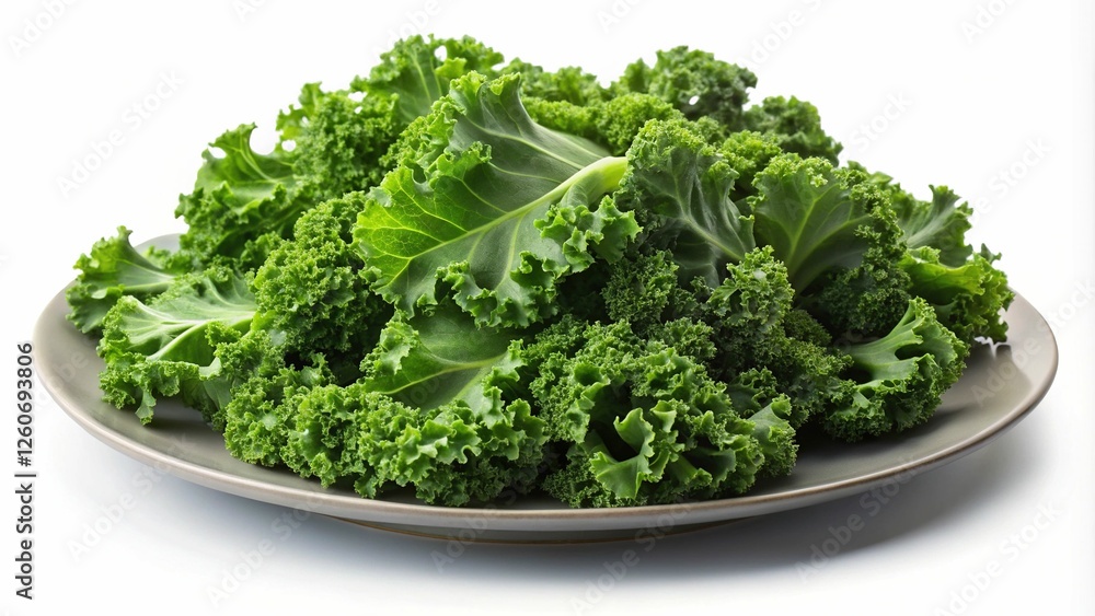 Fresh Kale Leaves on Plate - Fresh kale leaves arranged on a plate, showcasing their vibrant green color, ideal for healthy eating, vegetarian dishes, and farm-to-table themes.
Fresh Kale Leaves on Plate - Fresh kale leaves arranged on a plate, showcasing their vibrant green color, ideal for healthy eating, vegetarian dishes, and farm-to-table themes.