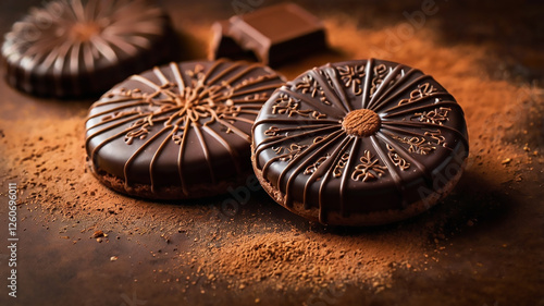 Decadent Round Chocolate Biscuits – Crispy, Sweet, and Richly Coated Treats Perfect for Snacking, Tea Time, or Gifting