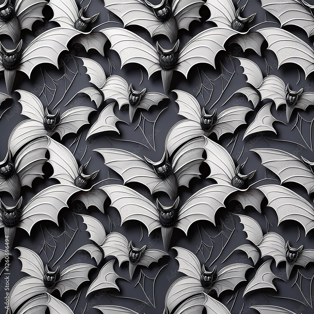 seamless pattern with black and white bats seamless pattern with black and white bats