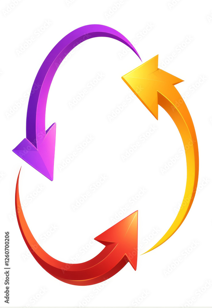 Cartoon Color Rotating Arrow Cutout Free Icon Cartoon Color Rotating Arrow Cutout Free Icon
