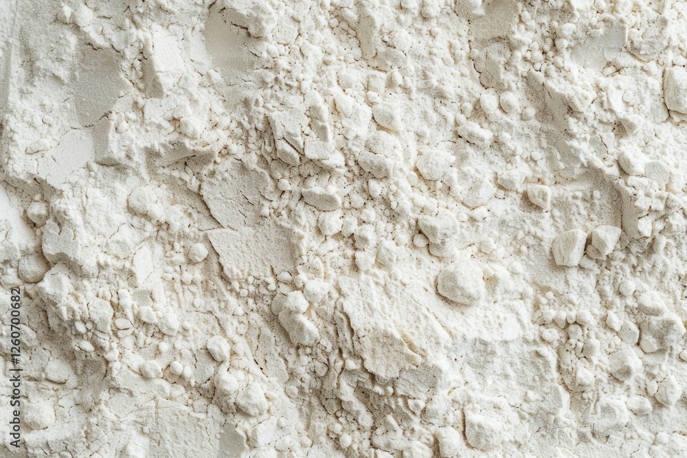 Obraz premium Photo of White fine flour powder macro texture. Image illustrated food for advertisement
