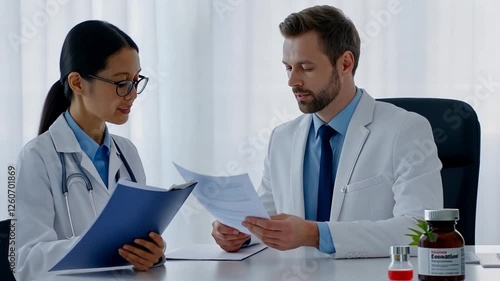 Pharmaceutical Collaboration Insights or Medical Team Reviewing Drug Data