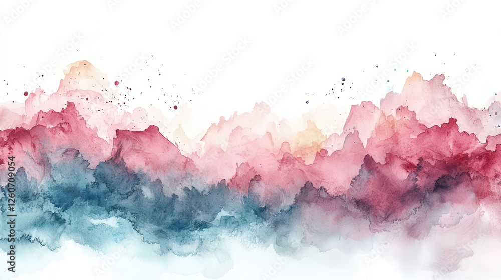Gentle watercolor splash of soft mint and pale rose creates serene atmosphere, blending hues beautifully. Ideal for artistic backgrounds or calming designs Gentle watercolor splash of soft mint and pale rose creates serene atmosphere, blending hues beautifully. Ideal for artistic backgrounds or calming designs