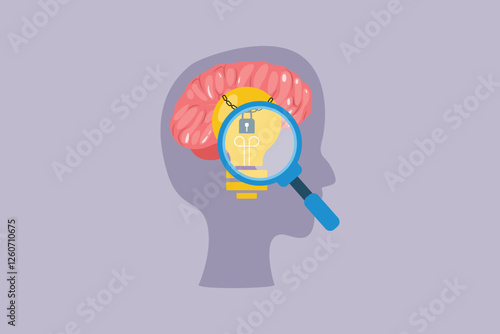Protection of intellectual property concept. Colored flat vector illustration isolated.