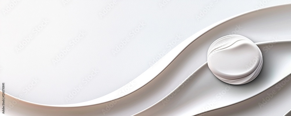 A minimalist design featuring smooth, curved lines and a round object, conveying a sense of tranquility and modern elegance. A minimalist design featuring smooth, curved lines and a round object, conveying a sense of tranquility and modern elegance.