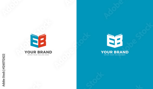 EB book digital logo. e book icon. Graphic vector illustration design