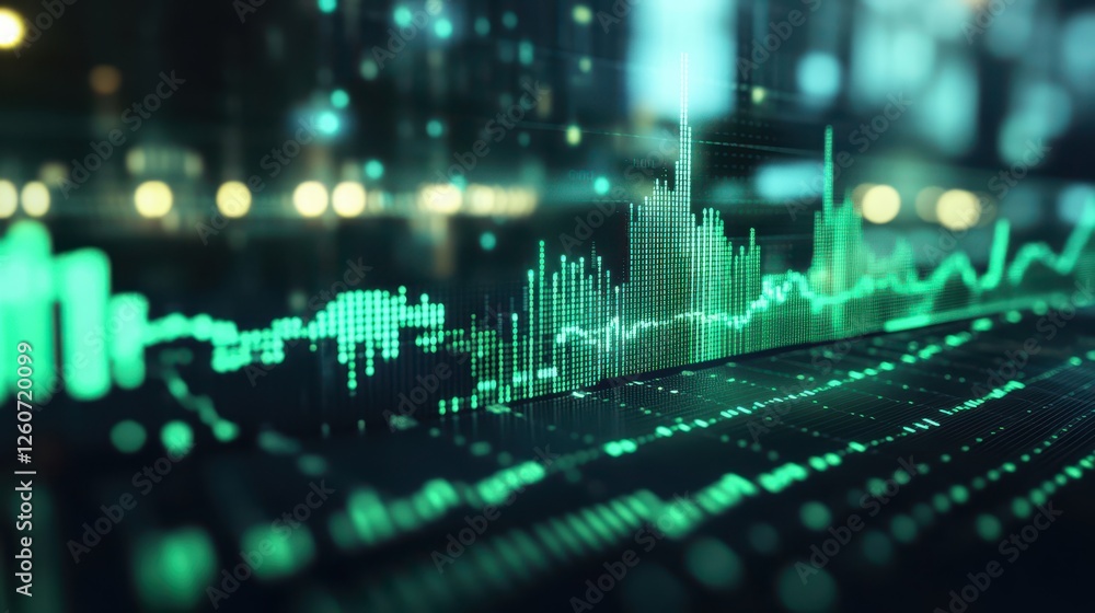 Crypto market ticker glowing green reflecting a bullish momentum on a sleek trading board Crypto market ticker glowing green reflecting a bullish momentum on a sleek trading board