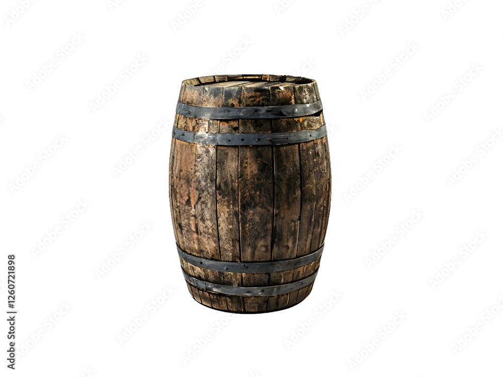 Obraz premium old barrel isolated on white