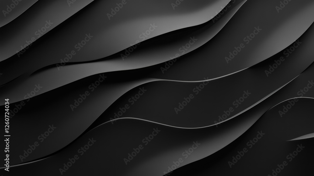 Fototapeta premium Abstract black wavy design background