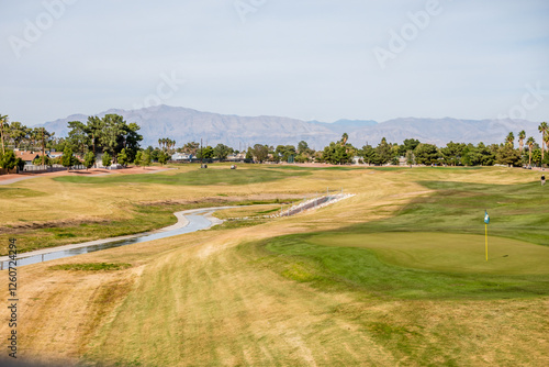 las vegas golf course scene and waterway