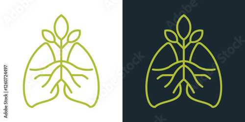 Lung care logo designs nature lungs logo concept
