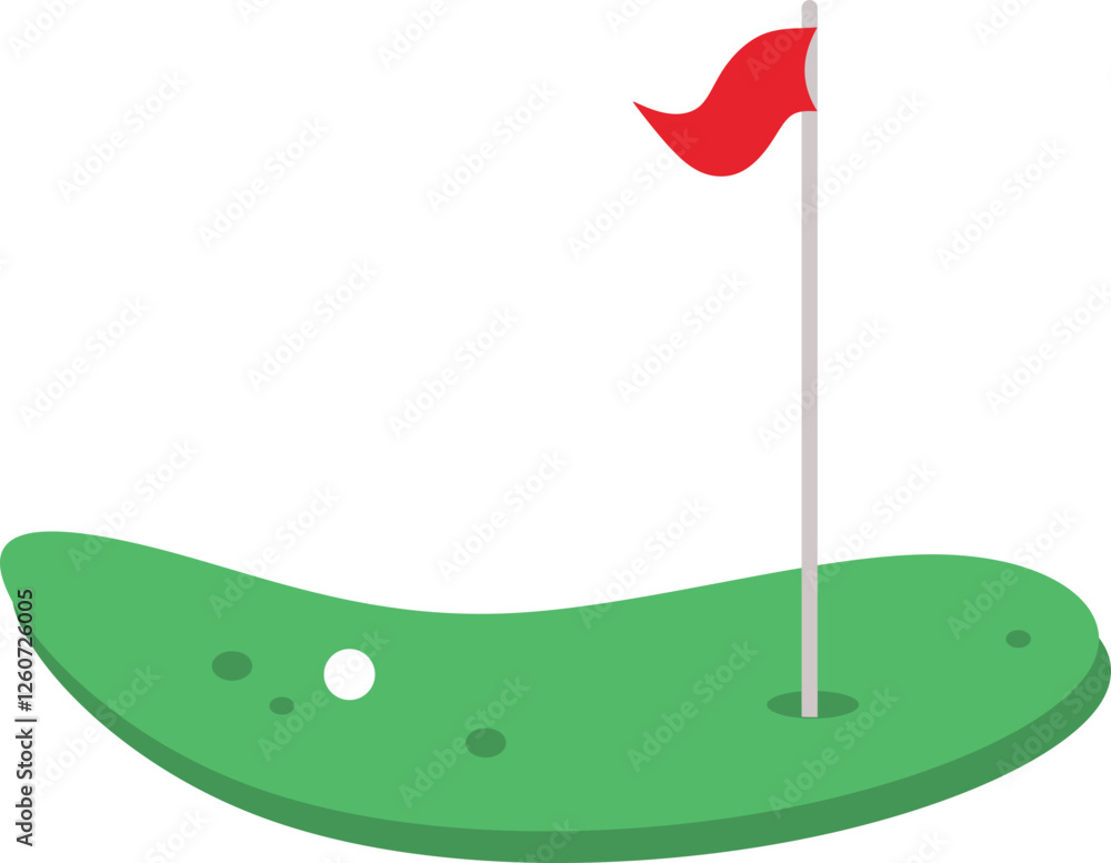 Golf Hole With Flag Golf Hole With Flag