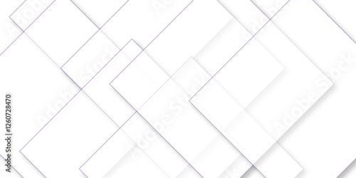 Abstract background with white colors lines pattern texture. squares in bright light with soft shadows as pattern. Geometric vector pattern, repeating thin linear square diamond shape and rectangle.