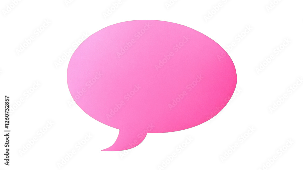 Pink speech bubble communicating on transparent background Pink speech bubble communicating on transparent background