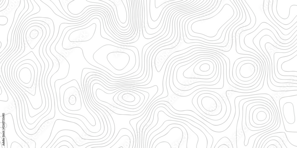 Abstract topo map design. Abstract topographic contours map background. Abstract white pattern topography vector background. Black and white topography contour line map isolated on white background. Abstract topo map design. Abstract topographic contours map background. Abstract white pattern topography vector background. Black and white topography contour line map isolated on white background.