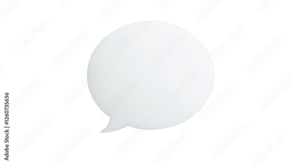 White speech bubble communicating on transparent background White speech bubble communicating on transparent background