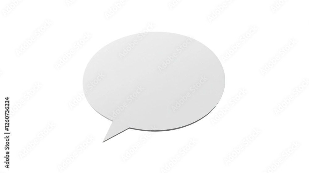 White speech bubble communicating on transparent background White speech bubble communicating on transparent background