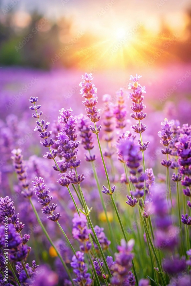 Purple lavender flowers on sunny beautiful nature summer background. Purple lavender flowers on sunny beautiful nature summer background.