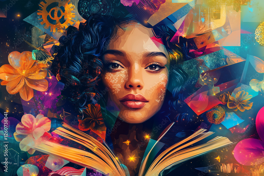 Fototapeta premium March is National Women’s History Month and March 8 International Women's Day. Holiday illustration.