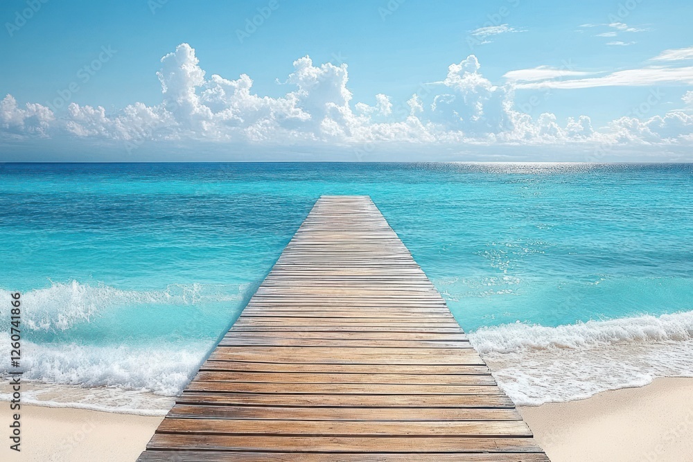 Fototapeta premium Tropical Island Paradise Beach Vacation Relaxation Serenity Wellness