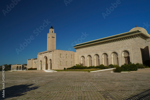 La monumentale moschea Malik Ibn Anas, Cartagine. TUNISIA photo