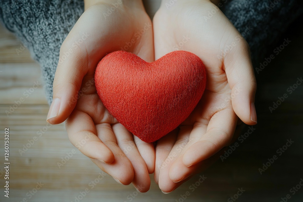 Fototapeta premium Heart Support and Care Image for Charity and Volunteer Activities in Lifestyle