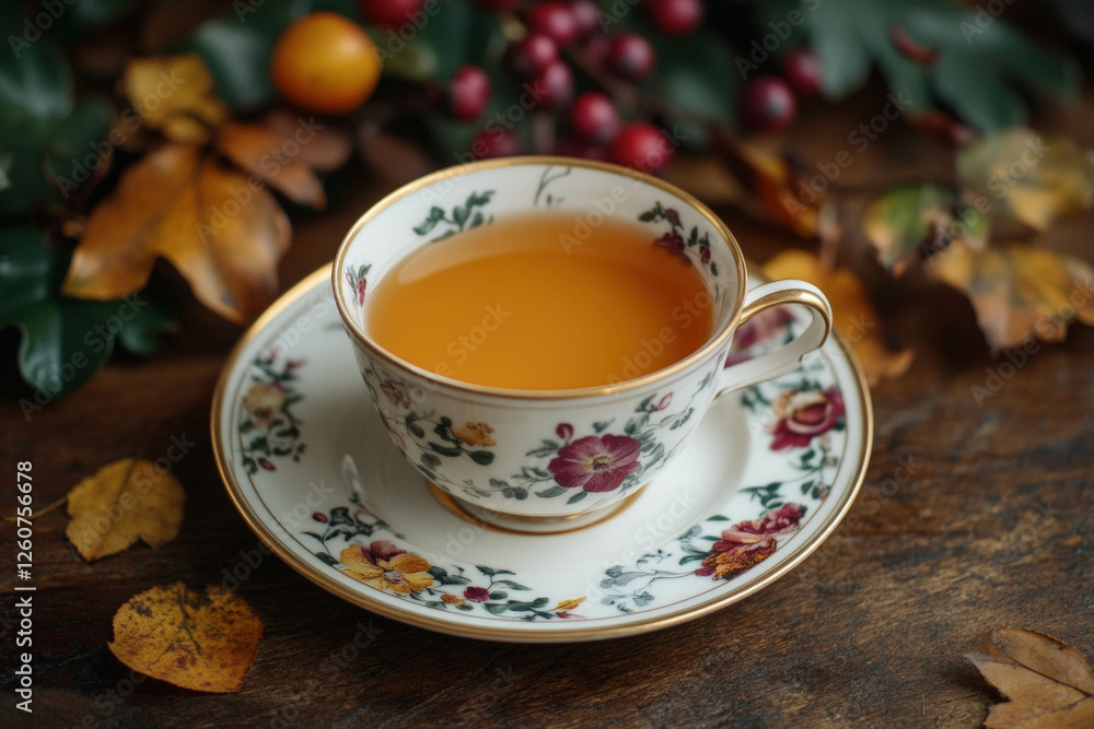 Fototapeta premium Cup Of Tea From Above