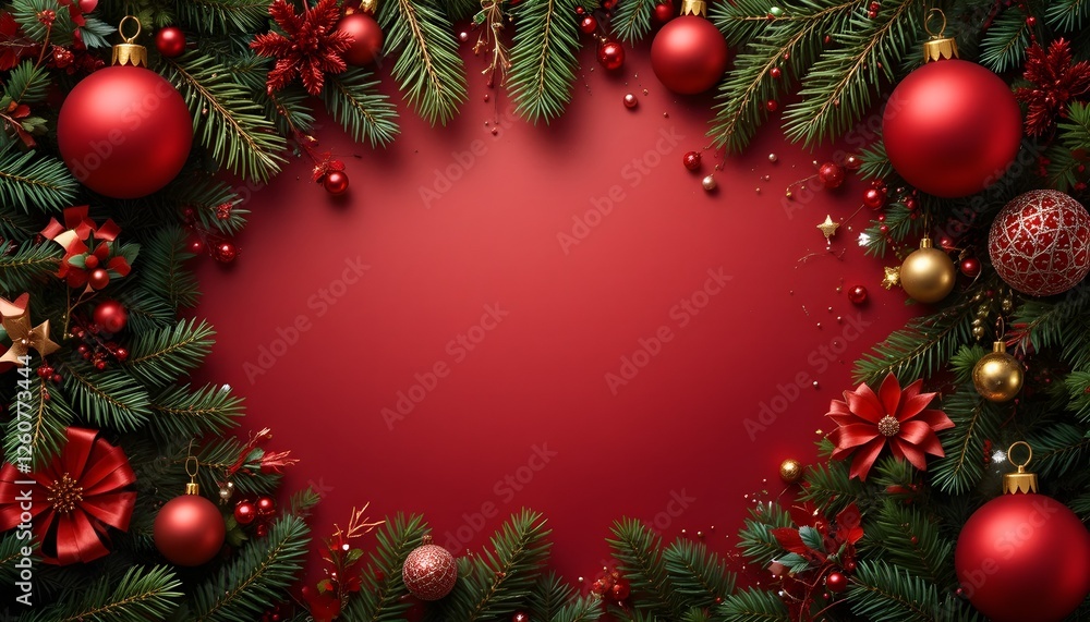 christmas decoration background with ornaments and empty copy space christmas decoration background with ornaments and empty copy space