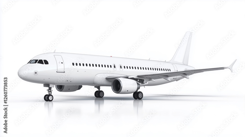 Airplane on a white background Airplane on a white background