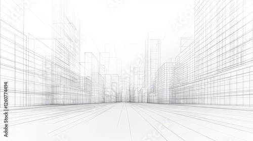 Abstract City Street Drawing