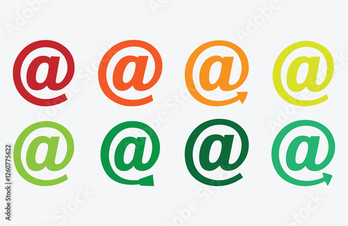 At Symbol Icon Set. Email Address At Sign Icons. At The Rate Of Icon. At Symbol Variations. Email At Symbol Silhouettes Pack.