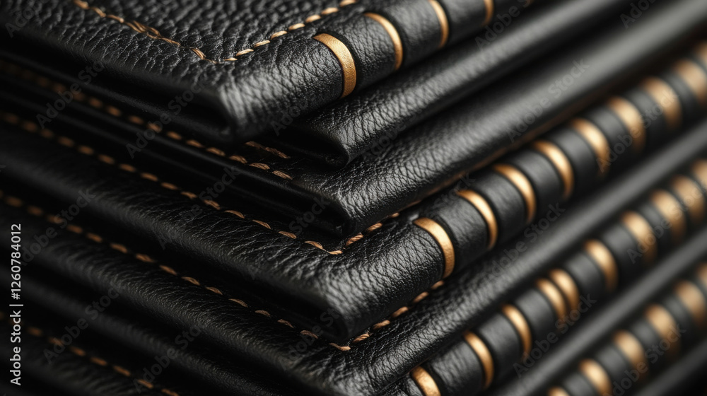 Neatly organized leather business folder showcasing a professional and elegant design for effective document management