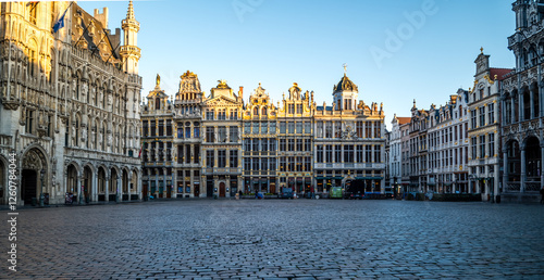 brussels belgium city street views on beautful spring day